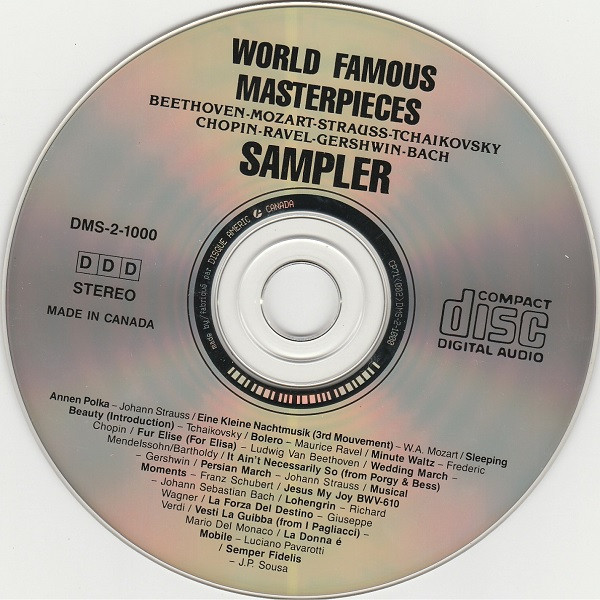Various - World Famous Masterpieces Sampler (CD, Smplr) (Near Mint (NM or M-)) - Image 3