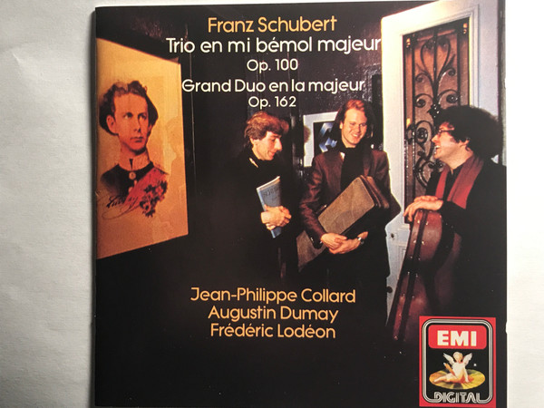 Franz Schubert, Jean-Philippe Collard, Augustin Dumay, Frédéric Lodéon - Trio En Mi Bemol Majeur Op.100, Grand Duo En La Majeur, Op.162 (CD, Album, RE) (Near Mint (NM or M-))