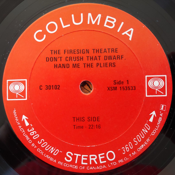 The Firesign Theatre - Don't Crush That Dwarf, Hand Me The Pliers (LP, Album) (Mint (M)) - Image 4