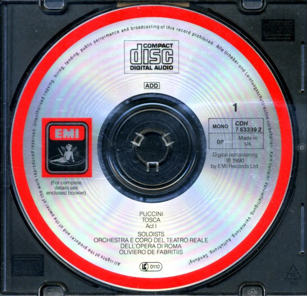 Giacomo Puccini - Maria Caniglia, Beniamino Gigli, Armando Borgioli, Orchestra Del Teatro Dell'Opera Di Roma E Coro Del Teatro Dell'Opera Di Roma, Oliviero De Fabritiis - Tosca (2xCD, RE, RM) (Near Mint (NM or M-)) - Image 3