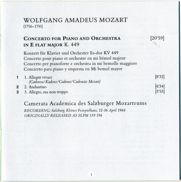 Géza Anda - Mozart Piano Concerto No.14 / Schumann Davidsbündlertänze / Liszt Waldesrauschen (CD, Comp, RM) (Near Mint (NM or M-)) - Image 2