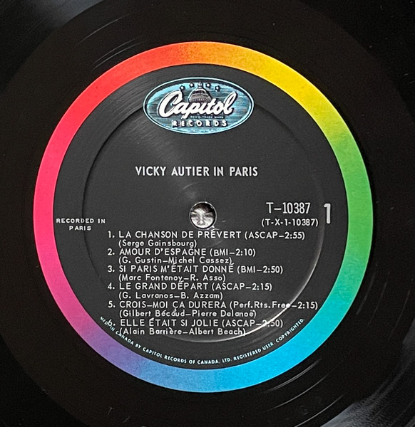 Vicky Autier - Vicky Autier In Paris (LP, Album, Mono) (Mint (M)) - Image 3