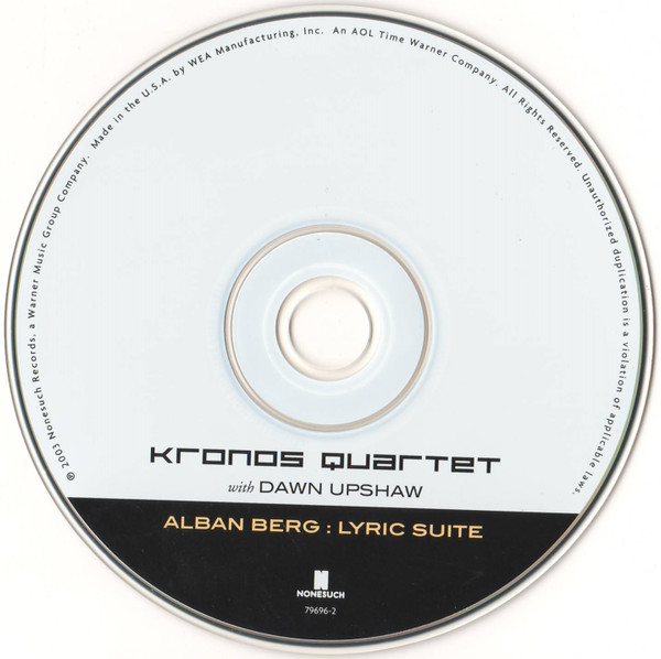 Kronos Quartet With Dawn Upshaw - Alban Berg - Lyric Suite (CD) (Near Mint (NM or M-)) - Image 3
