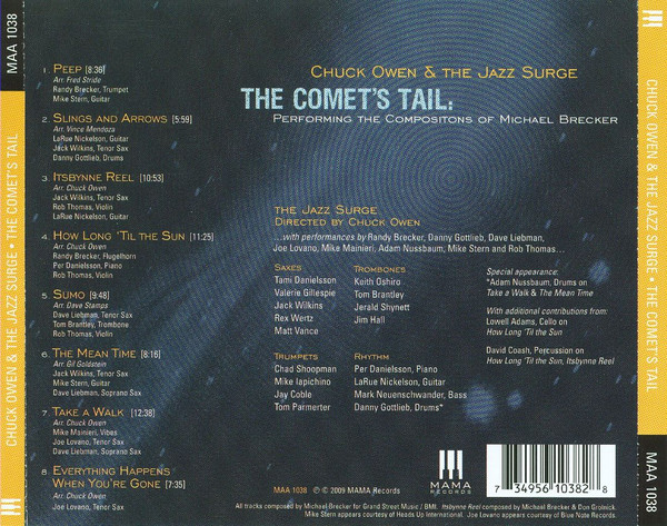 Chuck Owen & The Jazz Surge - The Comet's Tail (CD, Album) (Near Mint (NM or M-)) - Image 2