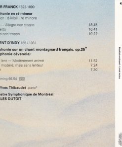 Alternative view of César Franck, Vincent d'Indy - Jean-Yves Thibaudet, Charles Dutoit, Orchestre symphonique de Montréal - Symphonie • Symphonie Sur Un Chant Montagnard Français (CD, Album) (Near Mint (NM or M-))