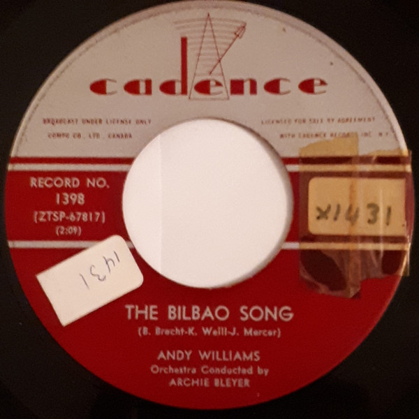 Andy Williams - The Bilbao Song (7", Single) (Near Mint (NM or M-))