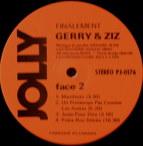 Gerry & Ziz - Finalement (LP) (Mint (M)) - Image 4