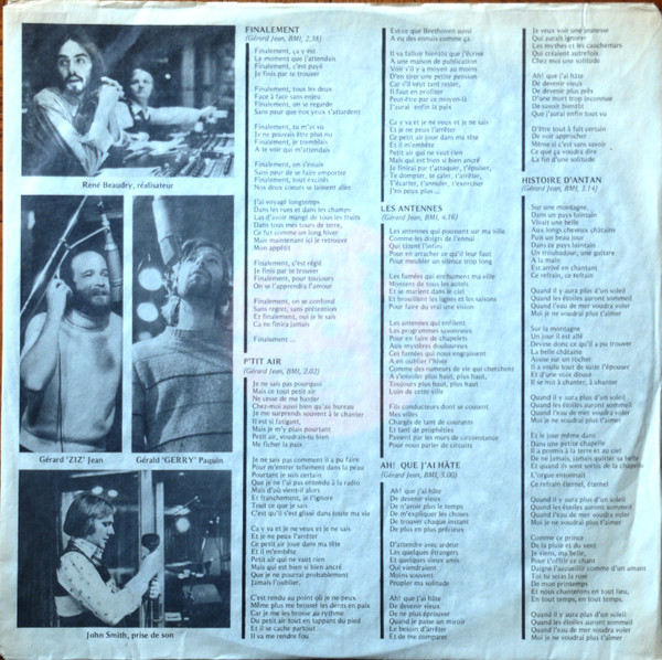 Gerry & Ziz - Finalement (LP) (Mint (M)) - Image 5