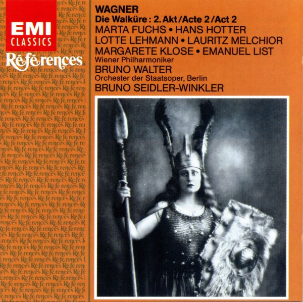 Richard Wagner - Marta Fuchs, Hans Hotter, Lotte Lehmann, Lauritz Melchior, Margarete Klose, Emanuel List, Bruno Walter / Bruno Seidler-Winkler - Die Walküre: 2.Akt / Acte 2 / Act 2 (CD, Comp, RE, RM) (Near Mint (NM or M-))