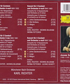 Alternative view of Johann Sebastian Bach, Münchener Bach-Orchester, Karl Richter - 4 Cembalokonzerte = Harpsichord Concertos = Concertos Pour Clavecin (CD, Comp) (Near Mint (NM or M-))