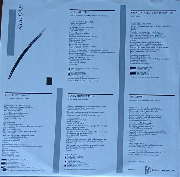 Bishop & Gwinn - This Is Our Night (LP, Album) (Mint (M)) - Image 3