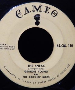 Alternative view of George Young & The Rockin' Bocs - Nine More Miles (The "Faster-Faster" Song) (7", Single) (Very Good Plus (VG+))