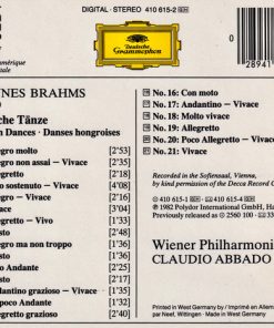Alternative view of Johannes Brahms - Wiener Philharmoniker, Claudio Abbado - 21 Ungarische Tänze - Hungarian Dances - Danses Hongroises (CD, Album, RE) (Near Mint (NM or M-))