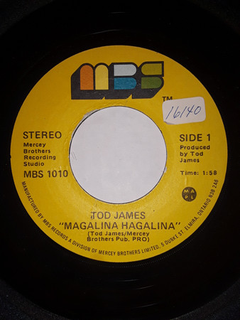 Tod James - Magalina Hagalina / I Remember Memories Of You (7") (Very Good Plus (VG+))