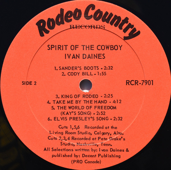 Ivan Daines - Spirit Of The Cowboy (LP) (Mint (M)) - Image 4