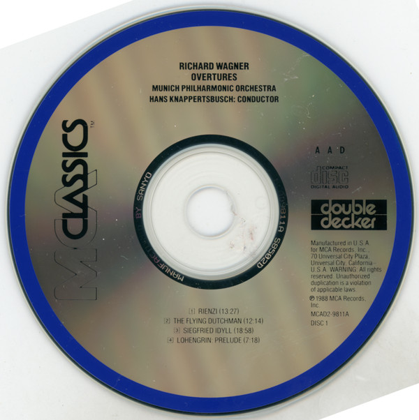 Richard Wagner, Münchner Philharmoniker, Hans Knappertsbusch - Overtures (2xCD, Comp, RM, Two) (Near Mint (NM or M-)) - Image 4
