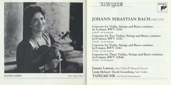 Johann Sebastian Bach, Jeanne Lamon, Tafelmusik Baroque Orchestra - Violin Concertos, BWV 1041 • 1042 • 1043 • 1064 (CD, Album) (Near Mint (NM or M-)) - Image 4