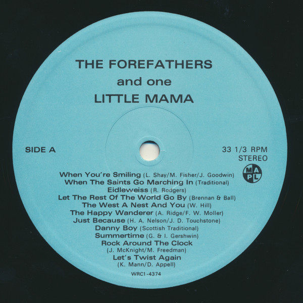 The Forefathers And One Little Mama - Sing Along with the Forefathers (LP, Album) (Mint (M)) - Image 3