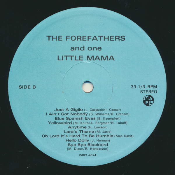 The Forefathers And One Little Mama - Sing Along with the Forefathers (LP, Album) (Mint (M)) - Image 4