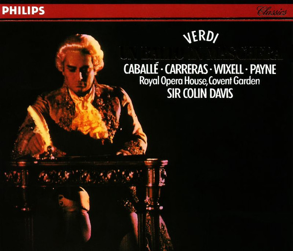 Giuseppe Verdi - Montserrat Caballé - José Carreras - Ingvar Wixell - Patricia Payne - Royal Opera House, Covent Garden, Sir Colin Davis - Un Ballo In Maschera (2xCD, Album, RE) (Near Mint (NM or M-))