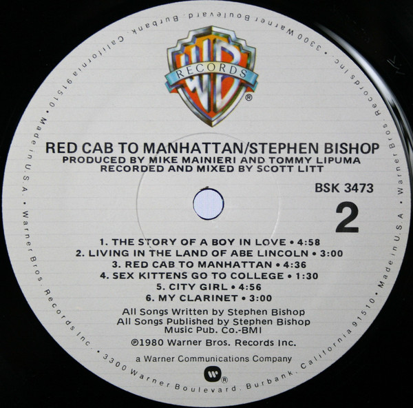 Stephen Bishop - Red Cab To Manhattan (LP, Album, Mon) (Mint (M)) - Image 4