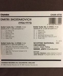 Alternative view of Dmitri Shostakovich - Neeme Järvi, Royal Scottish National Orchestra - Ballet Suites 1. 2. 3. (CD) (Near Mint (NM or M-))