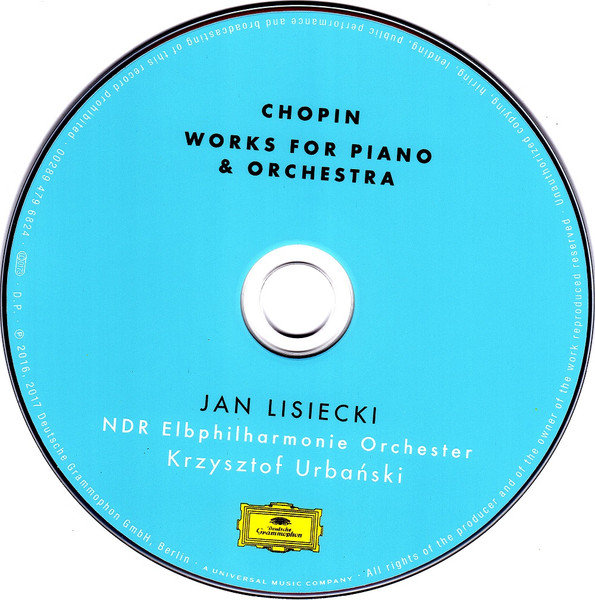 Frédéric Chopin, Jan Lisiecki, NDR Elbphilharmonie Orchester, Krzysztof Urbański (2) - Works For Piano & Orchestra (CD, Album) (Near Mint (NM or M-)) - Image 3