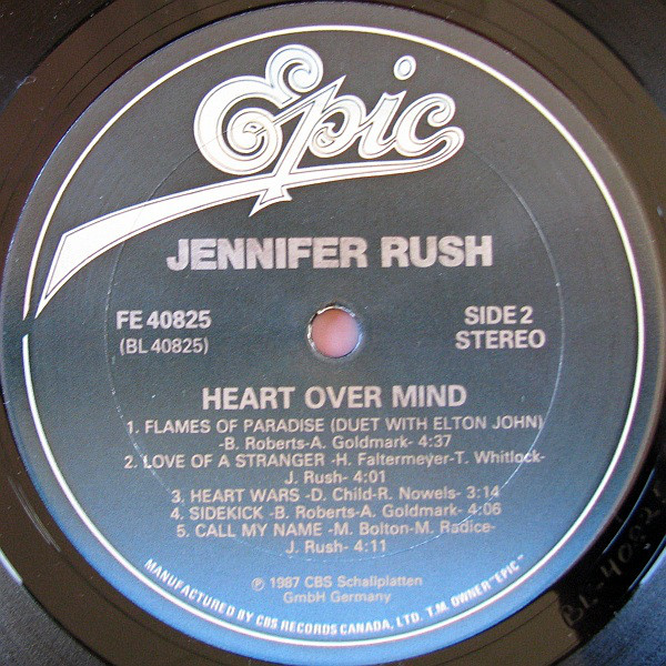 Jennifer Rush - Heart Over Mind (LP, Album) (Mint (M)) - Image 4