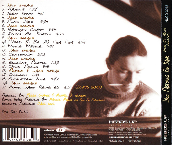 Jaco Pastorius Big Band - Word Of Mouth Revisited (CD, Album, Enh, Dig) (Near Mint (NM or M-)) - Image 2