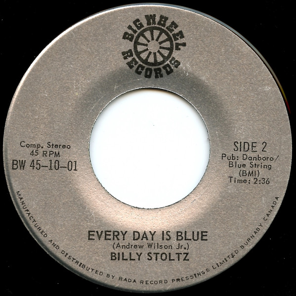 Billy Stoltz - Come On Back / Every Day Is Blue (7", Single) (Near Mint (NM or M-)) - Image 2