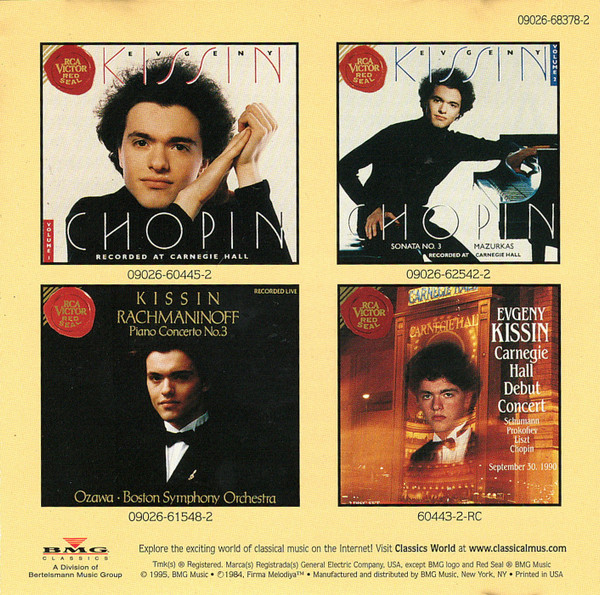 Yevgeny Kissin -- Moscow Philharmonic Orchestra / Dimitrij Kitaenko - The Legendary 1984 Moscow Concert (Chopin Piano Concertos Nos. 1 & 2) (CD, Album, Club, RE, RM) (Near Mint (NM or M-)) - Image 4
