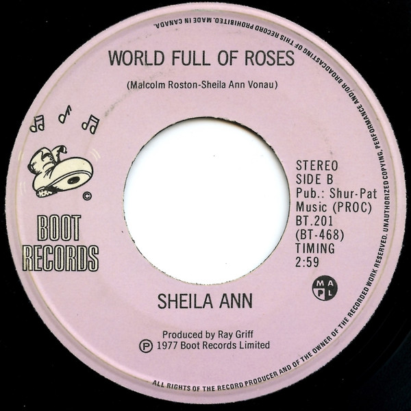 Sheila Ann - You Know Who / World Full Of Roses (7", Single) (Very Good Plus (VG+)) - Image 2