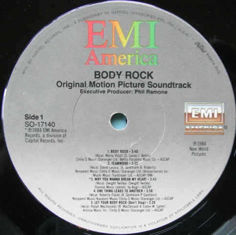 Various - Body Rock (Original Motion Picture Soundtrack) (LP, Album) (Mint (M)) - Image 3