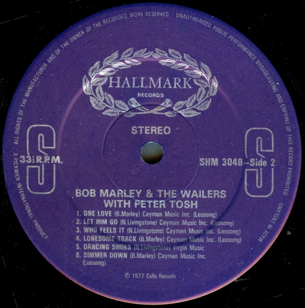 Bob Marley & The Wailers With Peter Tosh - Bob Marley And The Wailers With Peter Tosh (LP, Comp) (Mint (M)) - Image 4