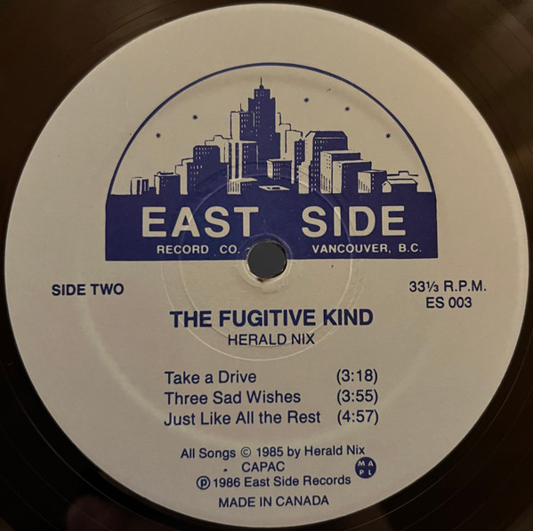 Herald Nix - The Fugitive Kind (LP, Album) (Mint (M)) - Image 4
