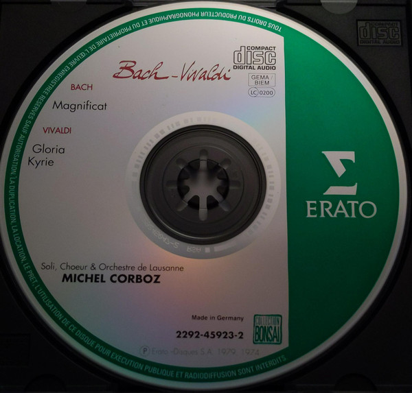 Johann Sebastian Bach / Antonio Vivaldi - Michel Corboz - Magnificat / Gloria (CD, Album) (Near Mint (NM or M-)) - Image 3