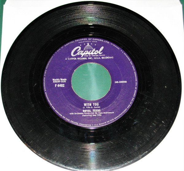 The Royal Teens - With You (7", Single) (Very Good Plus (VG+))