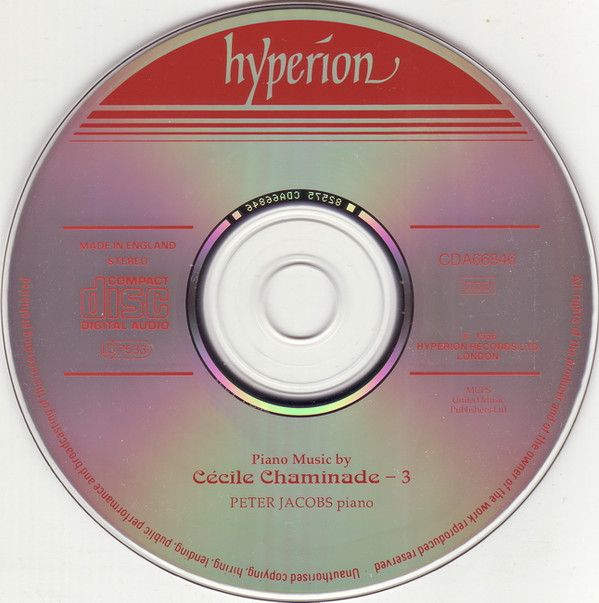 Cécile Chaminade, Peter Jacobs (4) - Piano Music By Cécile Chaminade – 3 (CD) (Near Mint (NM or M-)) - Image 3