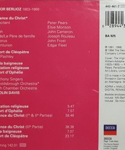 Alternative view of Hector Berlioz - Elsie Morison · Peter Pears · John Cameron · Joseph Rouleau, Sir Colin Davis - L'Enfance Du Christ · Méditation Religeuse · La Mort D'Ophélie · Sara La Baigneuse · La Mort De Cléopâtre (2xCD, Comp, RM) (Near Mint (NM or M-))