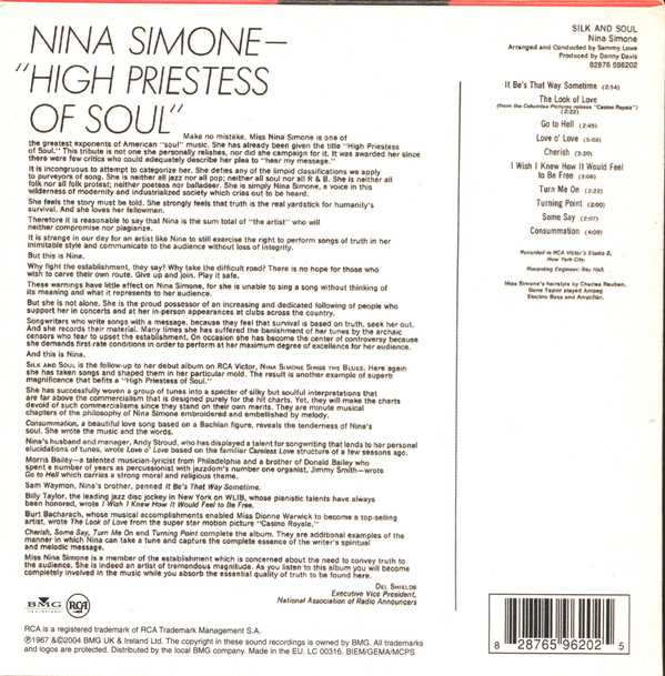 Nina Simone - Silk & Soul (CD, Album, RE, Car) (Near Mint (NM or M-)) - Image 2
