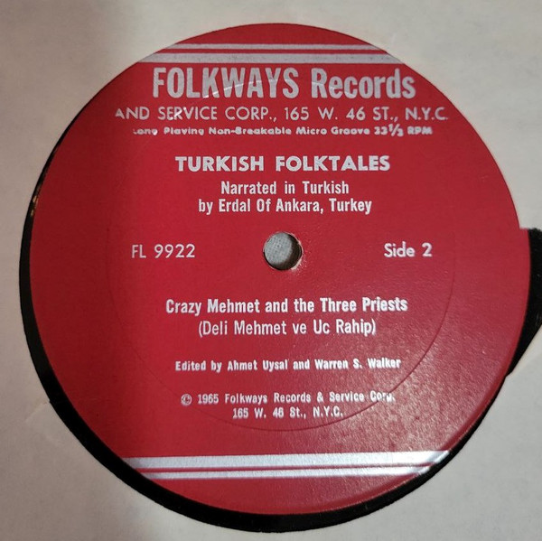 Ahmet Uysal And Warren S. Walker Narrated By Bikmen Gurun - Turkish Folktales (LP, Album) (Mint (M)) - Image 3