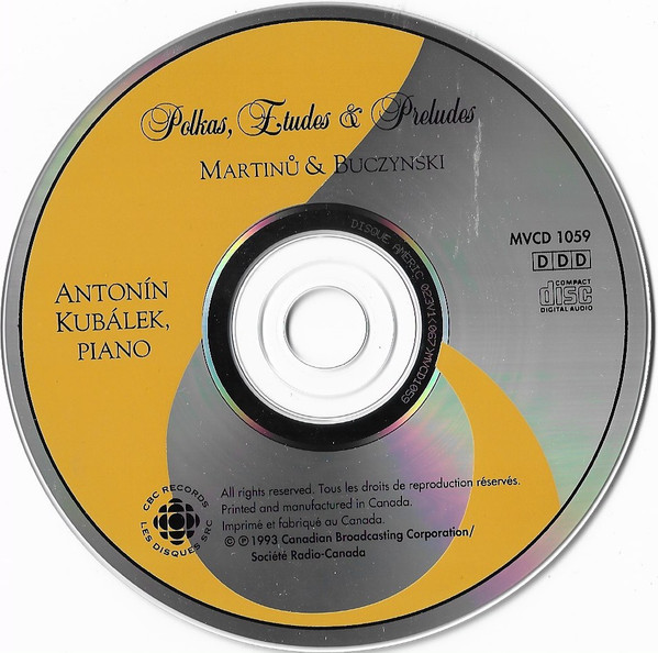 Bohuslav Martinů & Walter Buczynski, Antonin Kubalek - Polkas, Etudes & Preludes (CD, Album) (Near Mint (NM or M-)) - Image 2