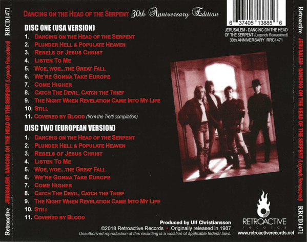 Jerusalem (3) - Dancing On The Head Of The Serpent (2xCD, Album, RE, RM, 30t) (Mint (M)) - Image 2