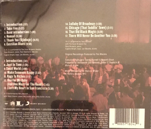 Tony Bennett / Dave Brubeck - The White House Sessions, Live 1962 (CD, Album) (Mint (M)) - Image 3
