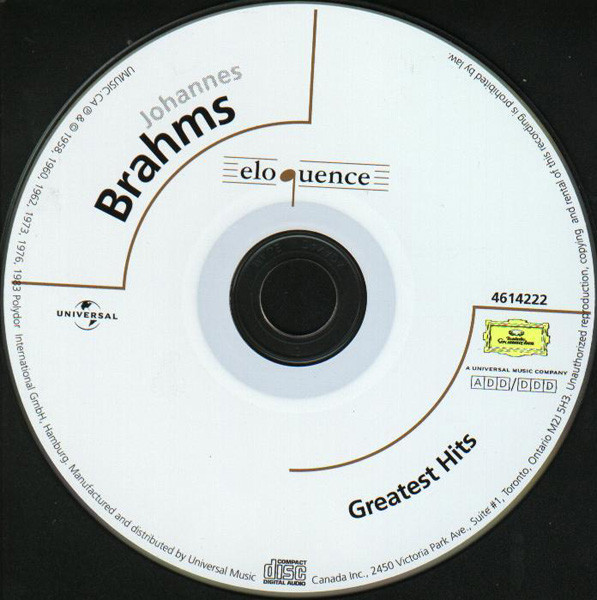 Johannes Brahms - Greatest Hits (CD, Comp) (Near Mint (NM or M-)) - Image 4