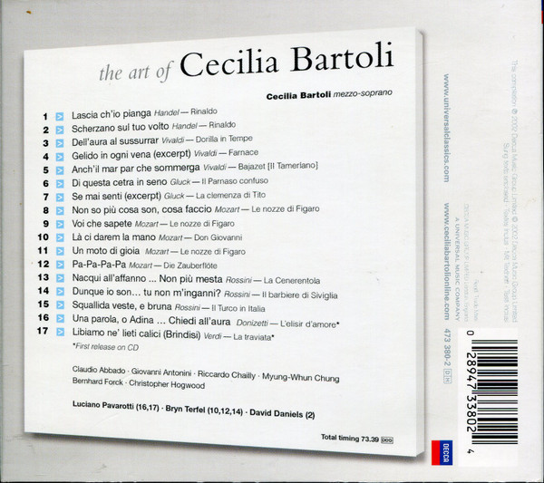 Cecilia Bartoli - The Art Of Cecilia Bartoli (CD, Comp, Dig) (Very Good Plus (VG+)) - Image 2