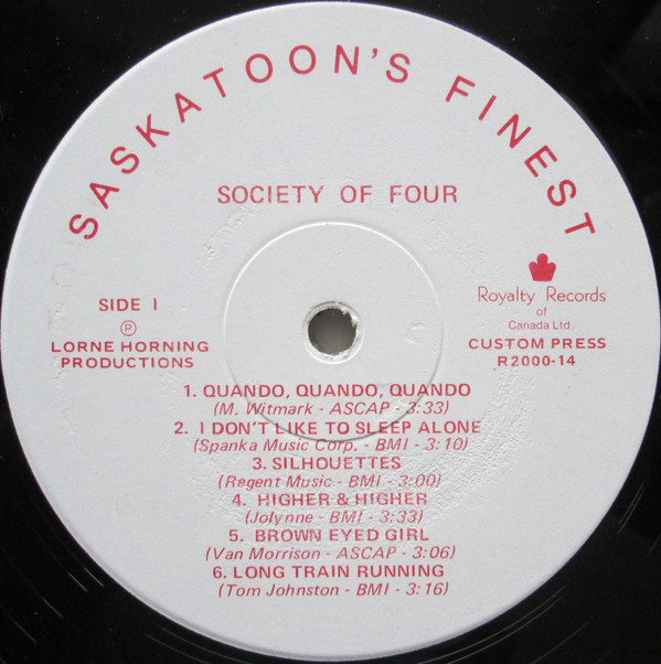 Legend (80), Society Of Four - Saskatoon's Finest (LP, Comp) (Mint (M)) - Image 3