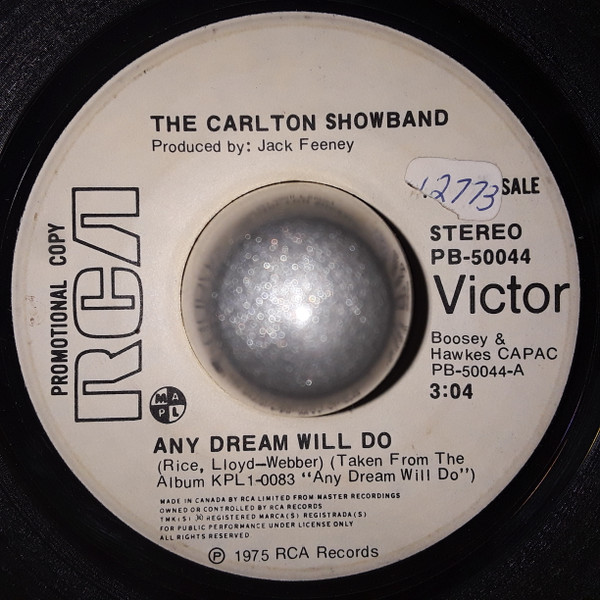 The Carlton Showband - Any Dream Will Do / Mike's Kathleen (7", Single, Promo) (Very Good (VG))