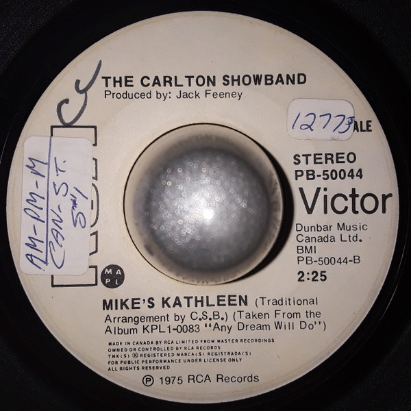 The Carlton Showband - Any Dream Will Do / Mike's Kathleen (7", Single, Promo) (Very Good (VG)) - Image 2