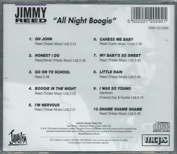 Jimmy Reed - All Night Boogie (CD, Comp) (Near Mint (NM or M-)) - Image 3